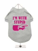 ''Im With Stupid'' Dog T-Shirt