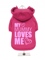 ''My Mummy Loves Me'' Fleece-Lined Dog Hoodie / Sweatshirt