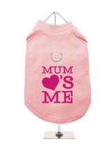 ''Mothers Day: Mum Loves Me'' Harness-Lined Dog T-Shirt
