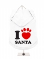 ''Christmas: I Love Santa'' Dog Hoodie