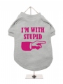 ''Im With Stupid'' Dog T-Shirt
